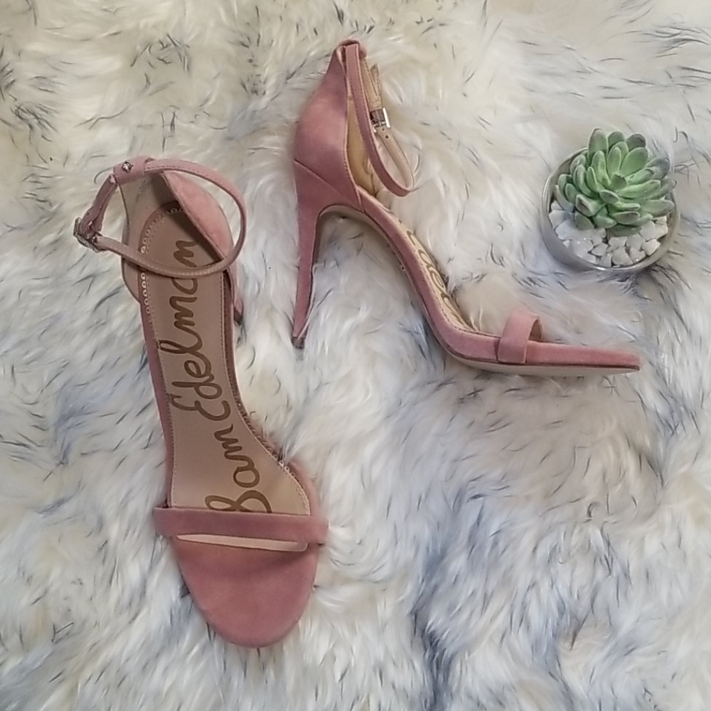 "Chic Rusty Rose Sam Edelman Ariella Ankle Strap Heels